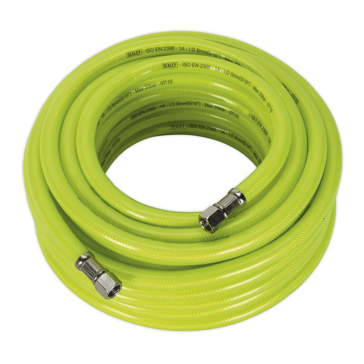 Sealey Air Hose High-Visibility 15m x Ø8mm with 1/4"BSP Unions