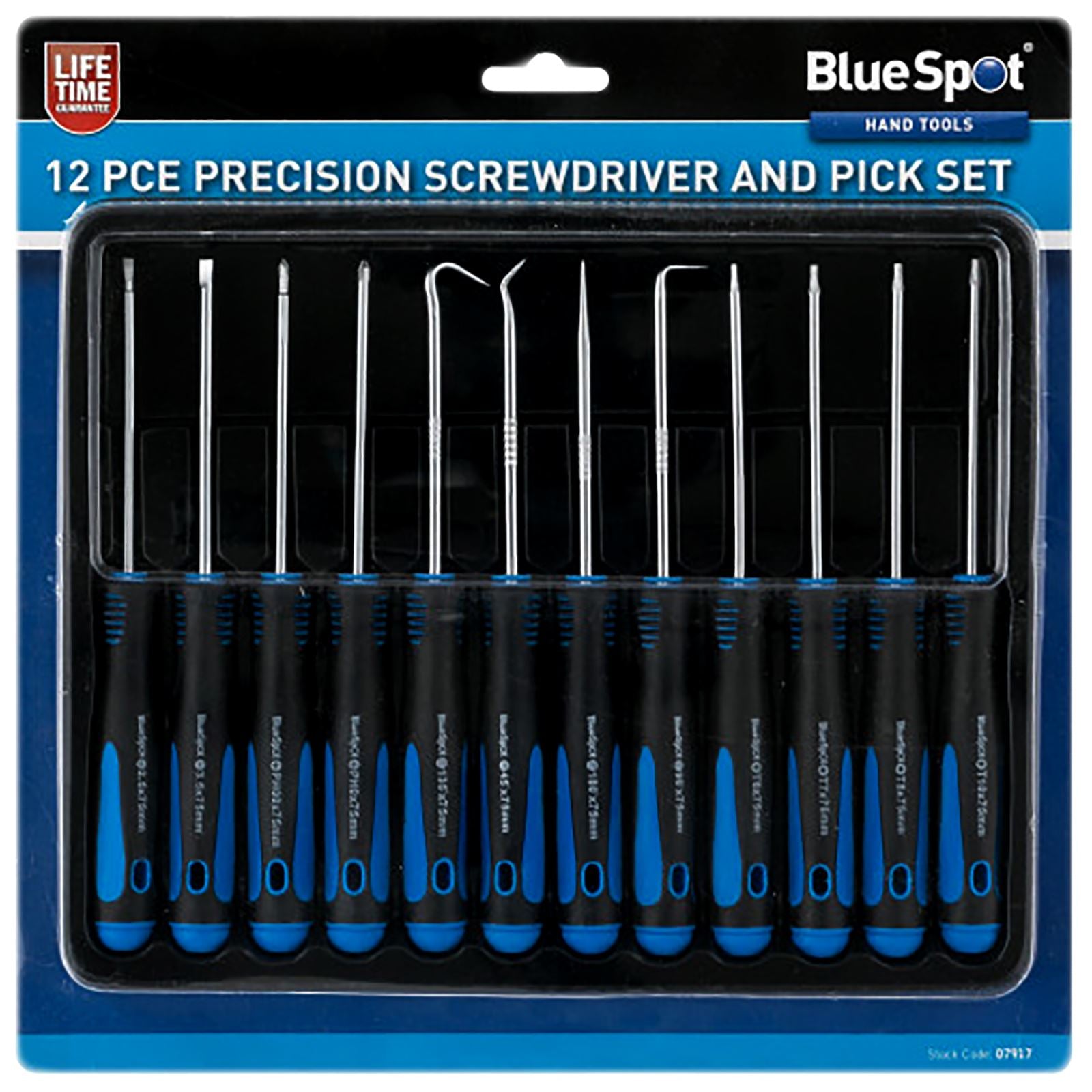 BlueSpot 12 Piece Precision Screwdriver and Pick Set