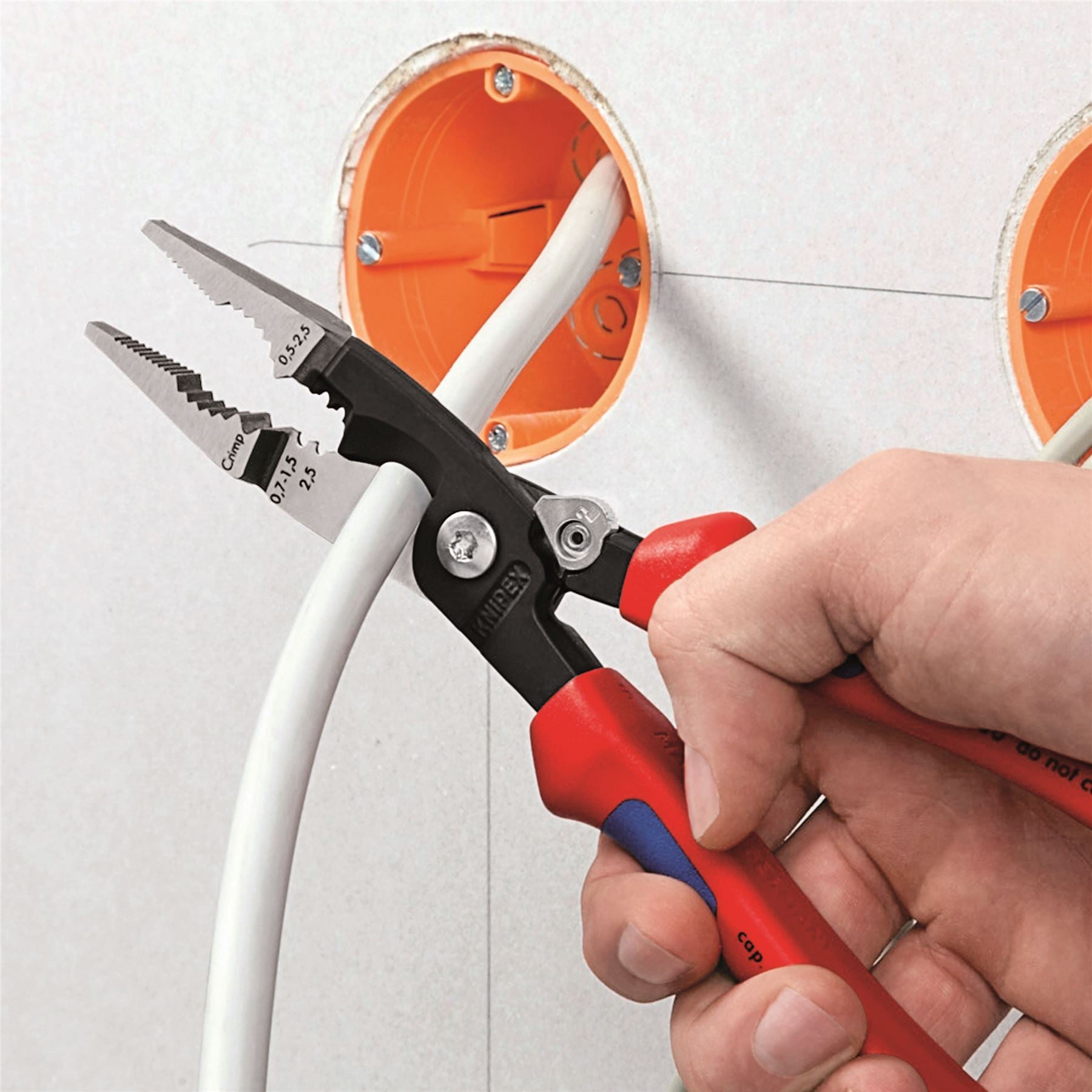 Knipex Electrical Installation Pliers with Multi Component Grips 200mm 13 92 200