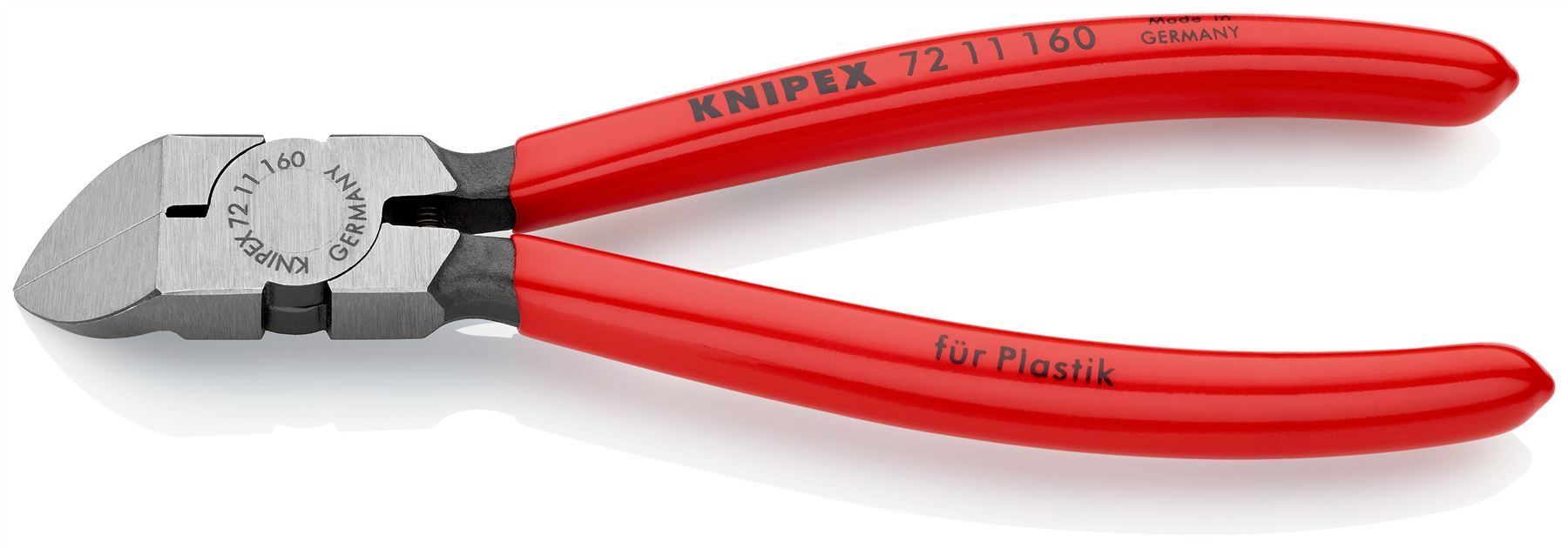 Knipex Diagonal Side Cutters for Plastics 160mm 45° Cutting Pliers Grips 72 11 160