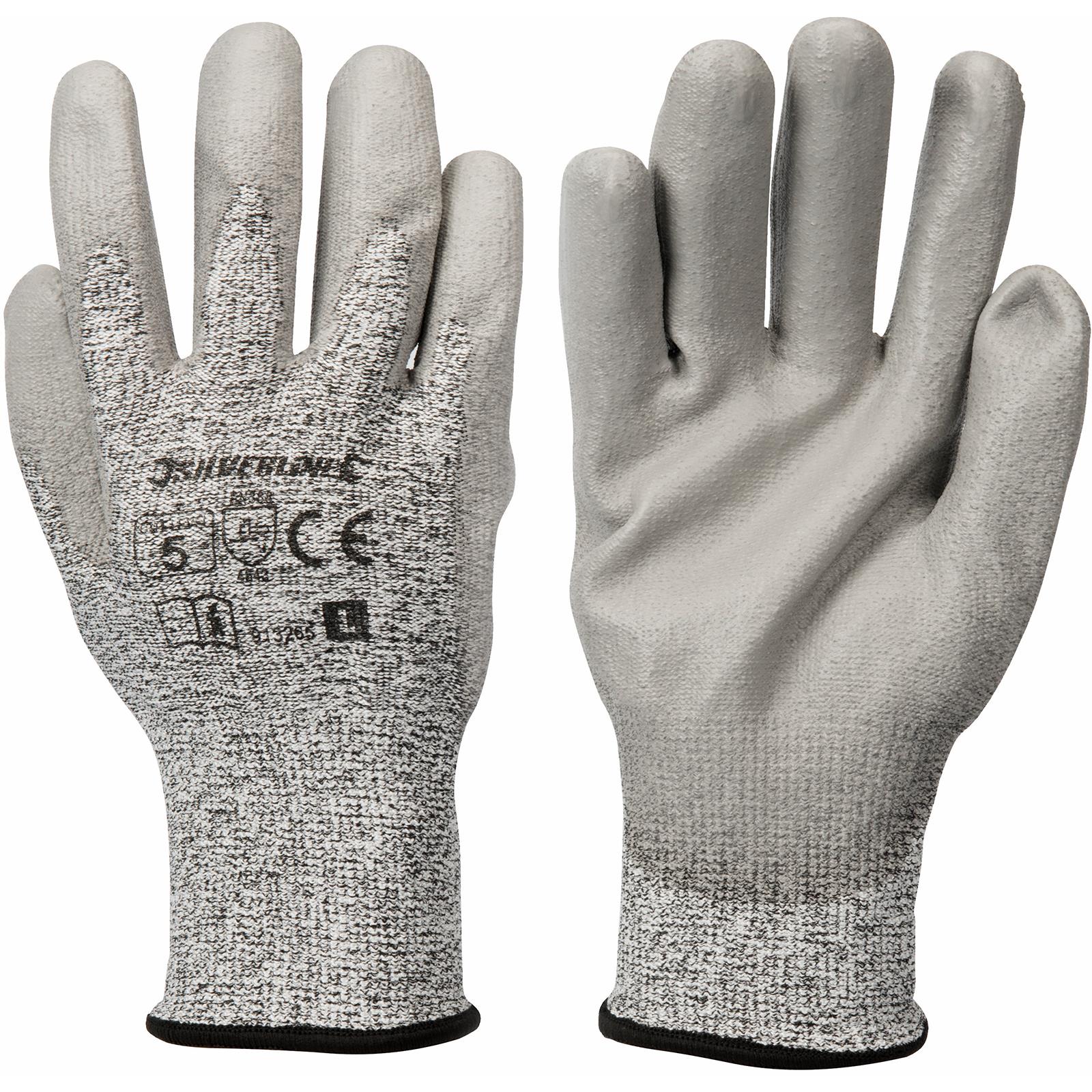 Silverline Large CUT 5 Gloves Kevlar Abrasion Tear Puncture Safety Work Builders