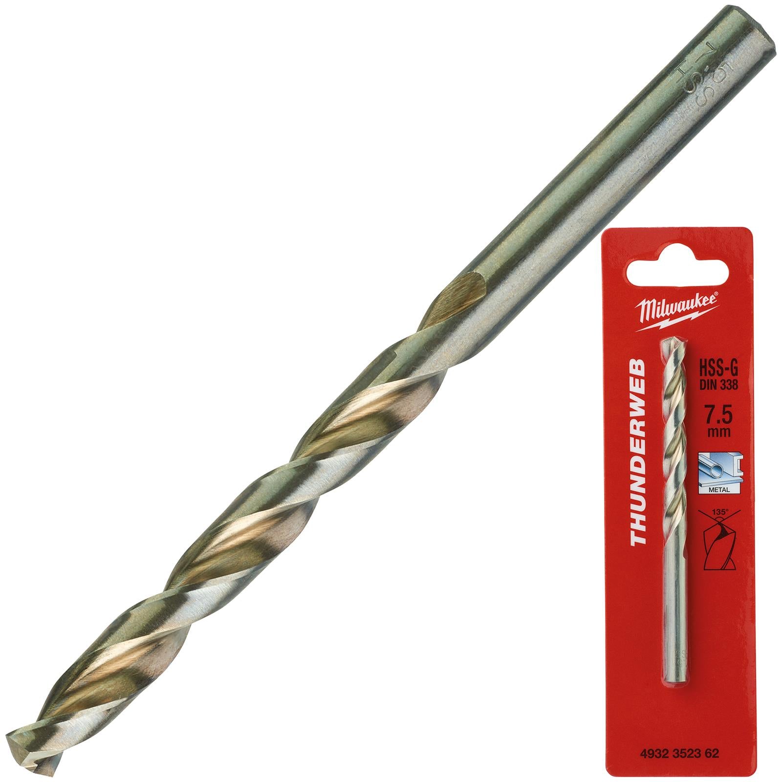 Milwaukee Thunderweb Metal Drill Bits HSS-G Ground DIN338 4.2-13.0mm
