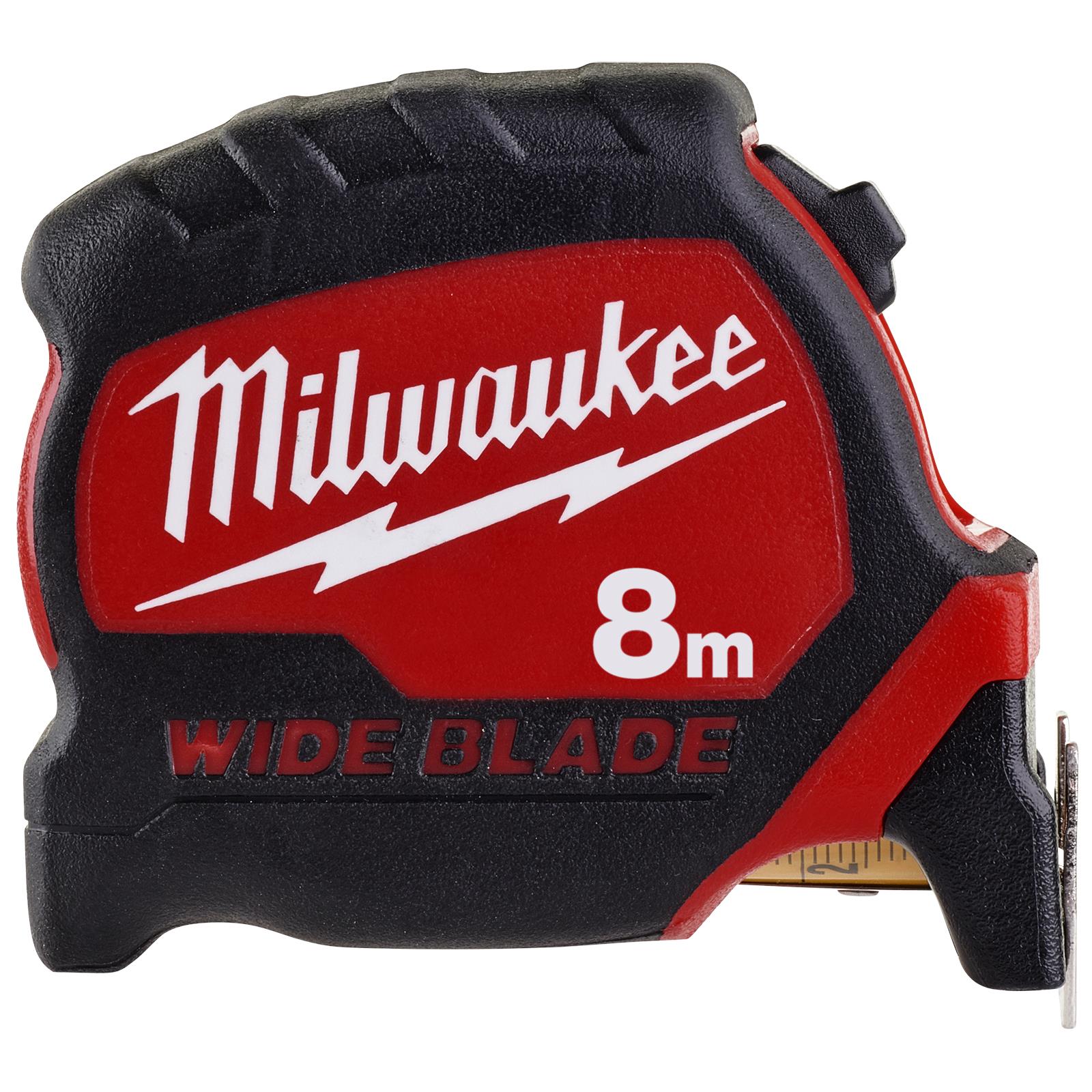 Milwaukee Tape Measure 8m Premium Wide Blade 33mm Metric