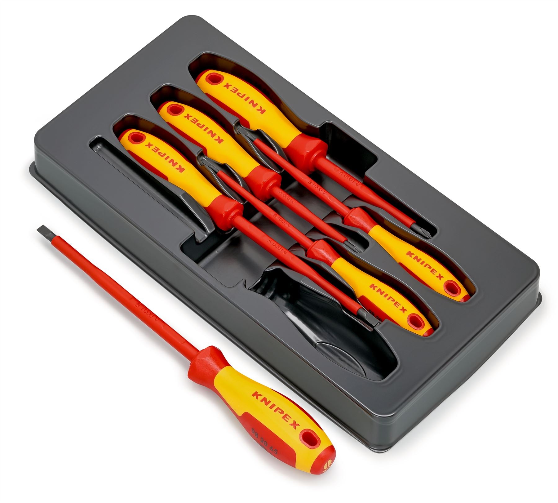 Knipex Screwdriver Set Electricians VDE Insulated 1000V 6 Piece Phillips Slotted 00 20 12 V01