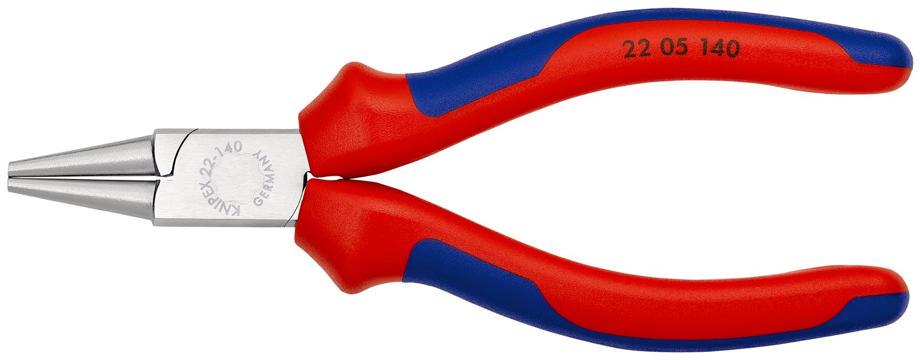 Knipex Round Nose Pliers 140mm Multi Component Grips 22 05 140