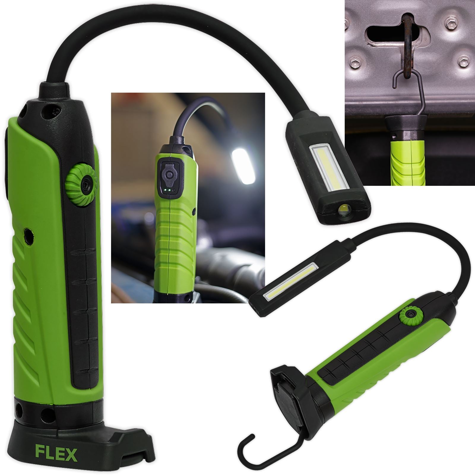 Sealey Flexi COB LED Rechargeable Inspection Lamp Magnetic Base 500 Lumens
