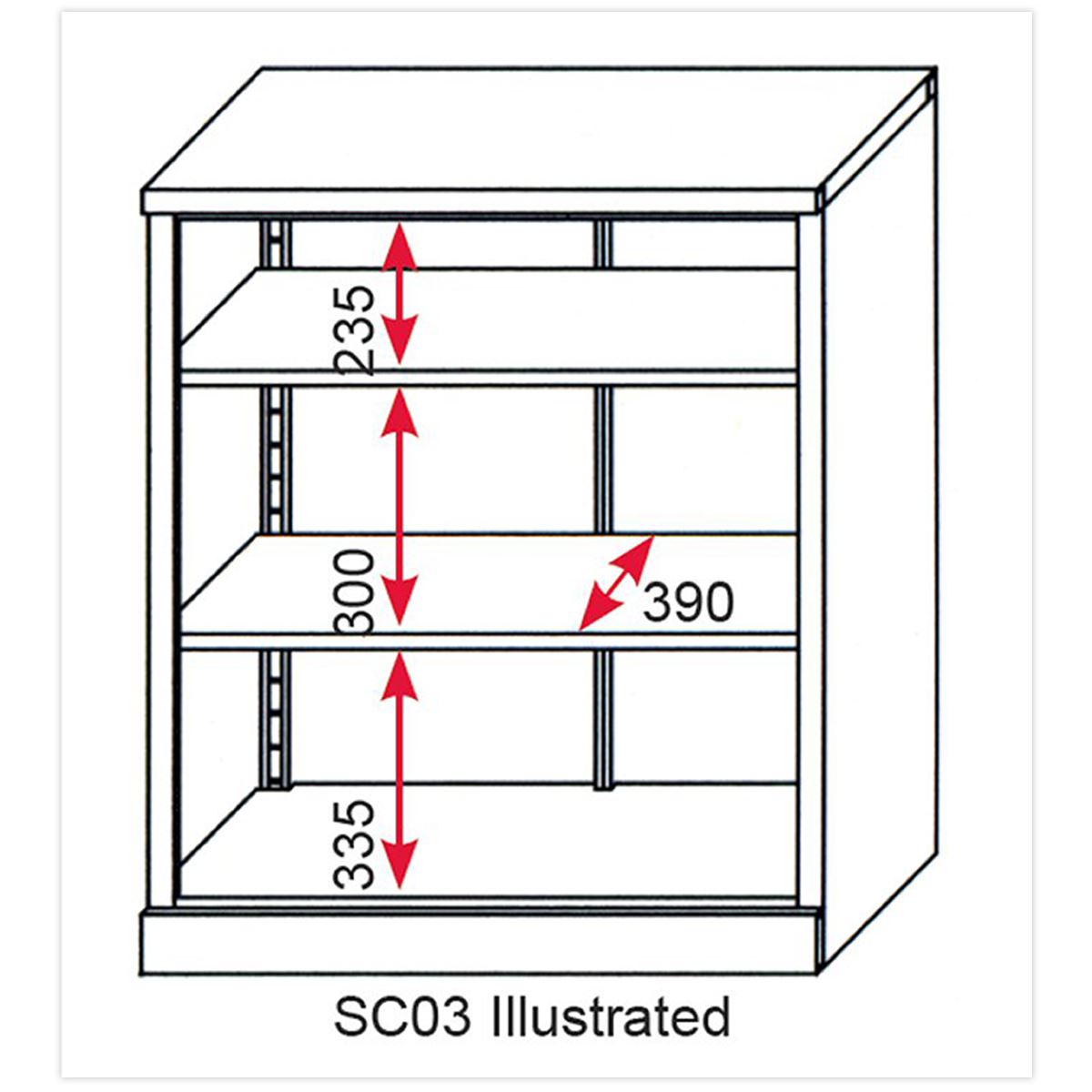 Sealey Floor Cabinet 2 Shelf 2 Door