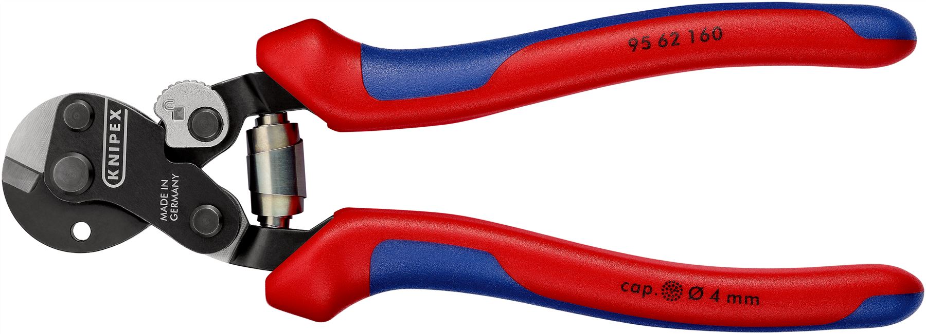 Knipex Wire Rope Cutter Multi Component Grips up to 6mm Cutting Capacity 160mm 95 62 160