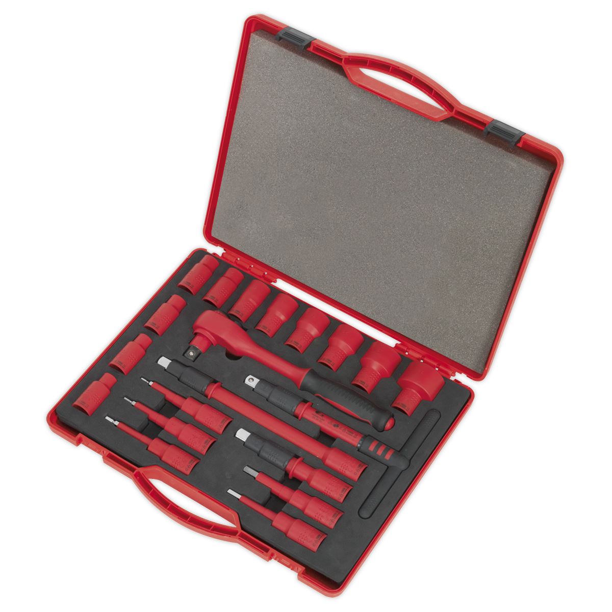 Sealey Premier Insulated Socket Set 20pc 1/2"Sq Drive WallDrive® VDE Approved
