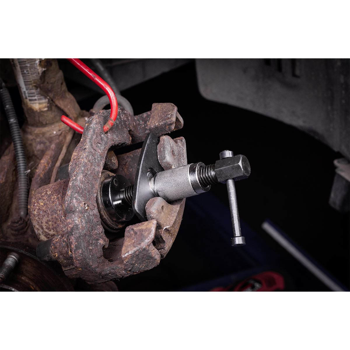Sealey Brake Piston Wind-Back Tool With Double Adaptor Caliper Pads Garage