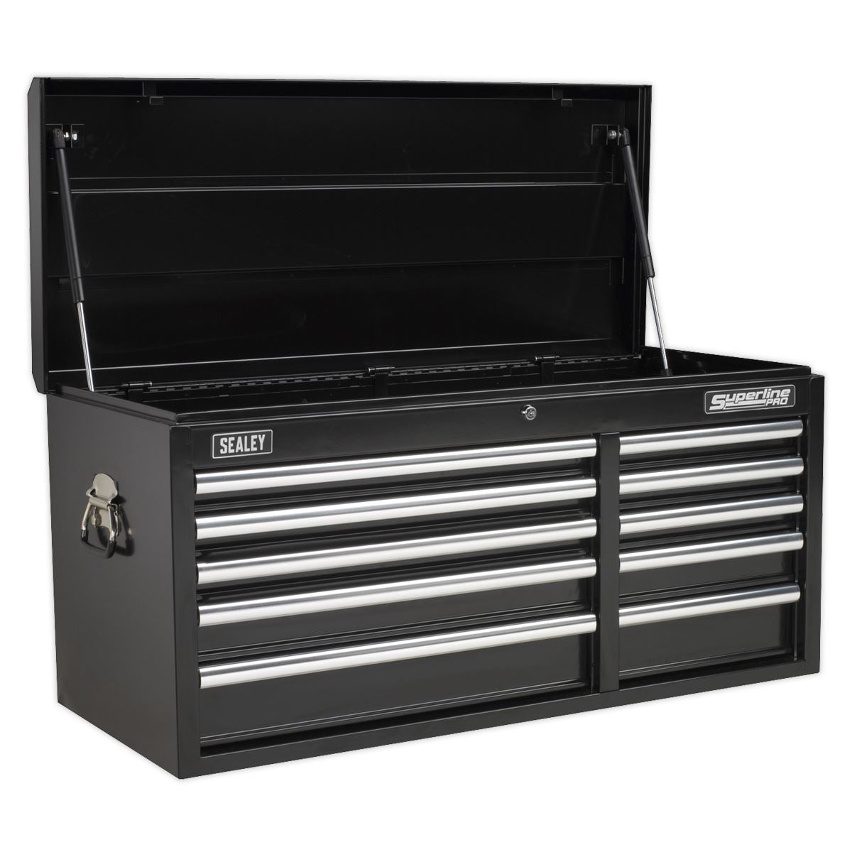 Sealey Superline Pro Topchest 10 Drawer with Ball-Bearing Slides Heavy-Duty - Black