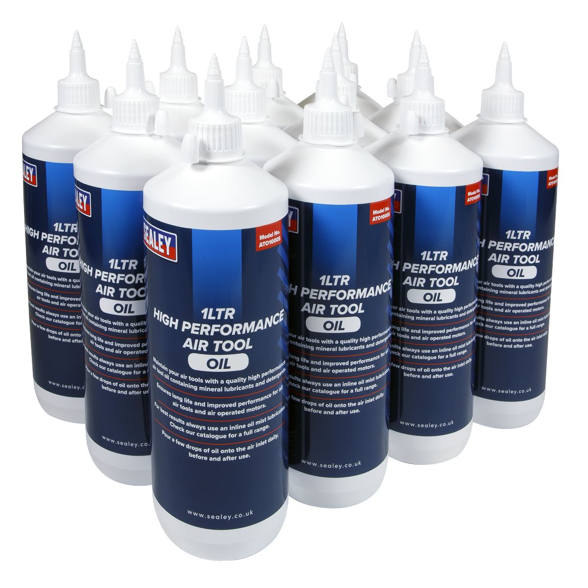 Sealey Air Tool Oil 1L Pack of 12