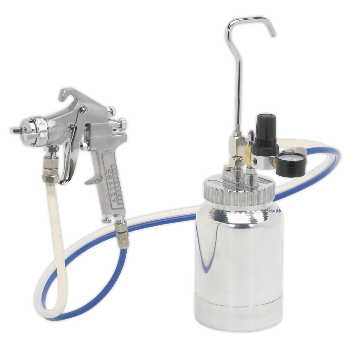 Sealey Pressure Pot System with Spray Gun & Hoses 1.8mm Set-Up