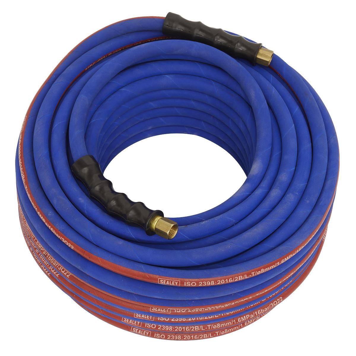 Sealey Air Hose 30m x Ø8mm with 1/4"BSP Unions Extra Heavy-Duty