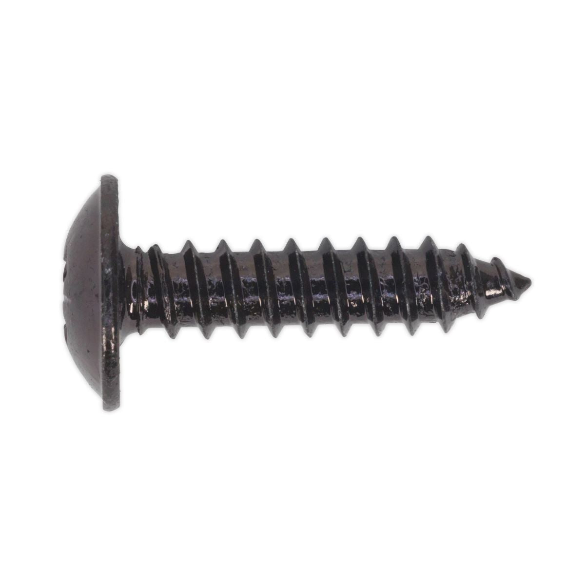 Sealey Self-Tapping Screw 4.8 x 19mm Flanged Head Black Pozi Pack of 100