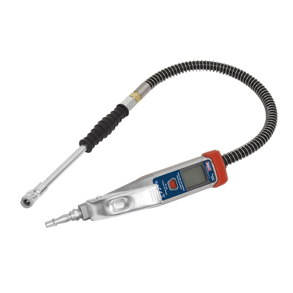 Sealey Digital Tyre Inflator 0.5m Hose with Twin Push-On Connector