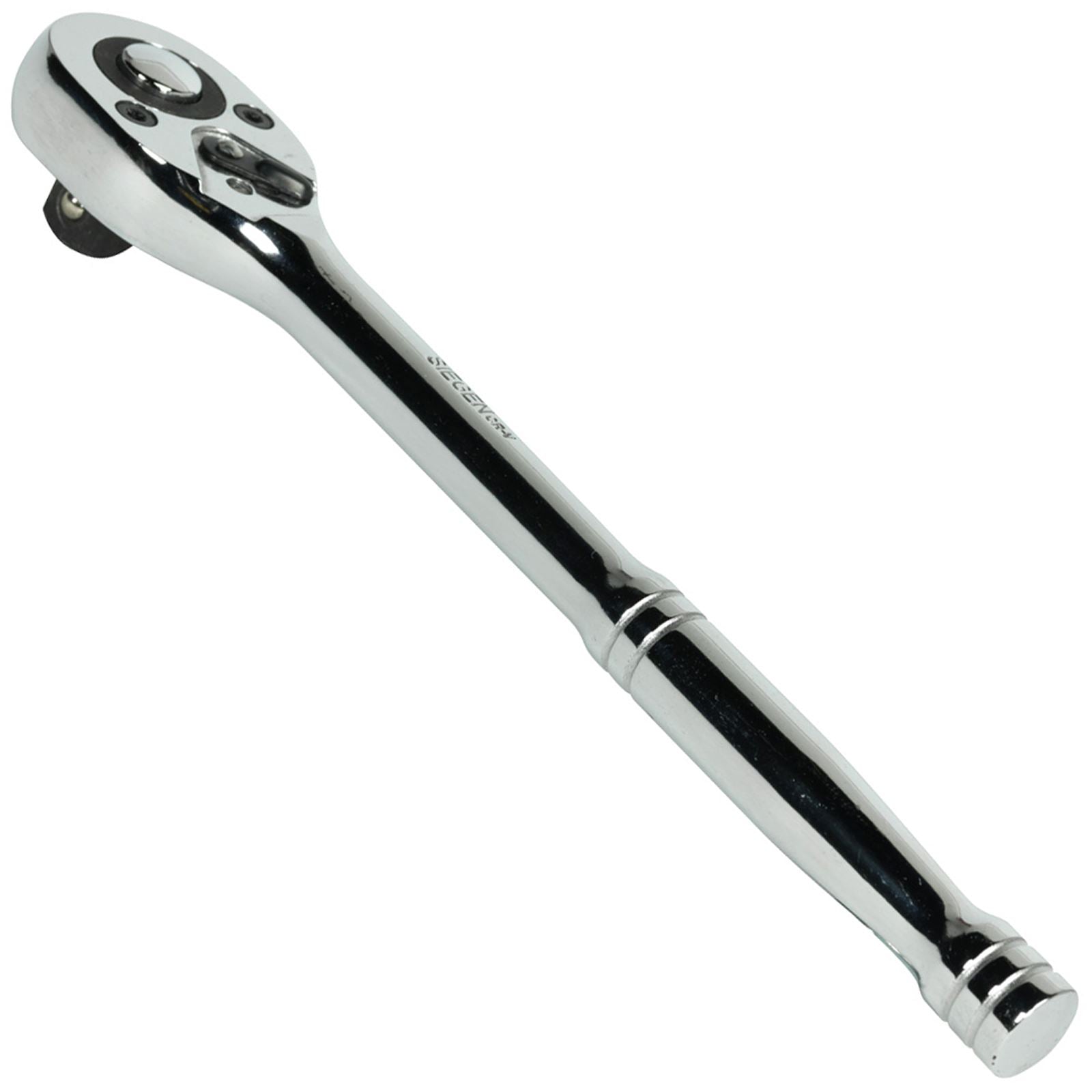 Siegen 1/2" Drive Pear Head Ratchet Wrench with Flip Reverse 45 Tooth Slim Style