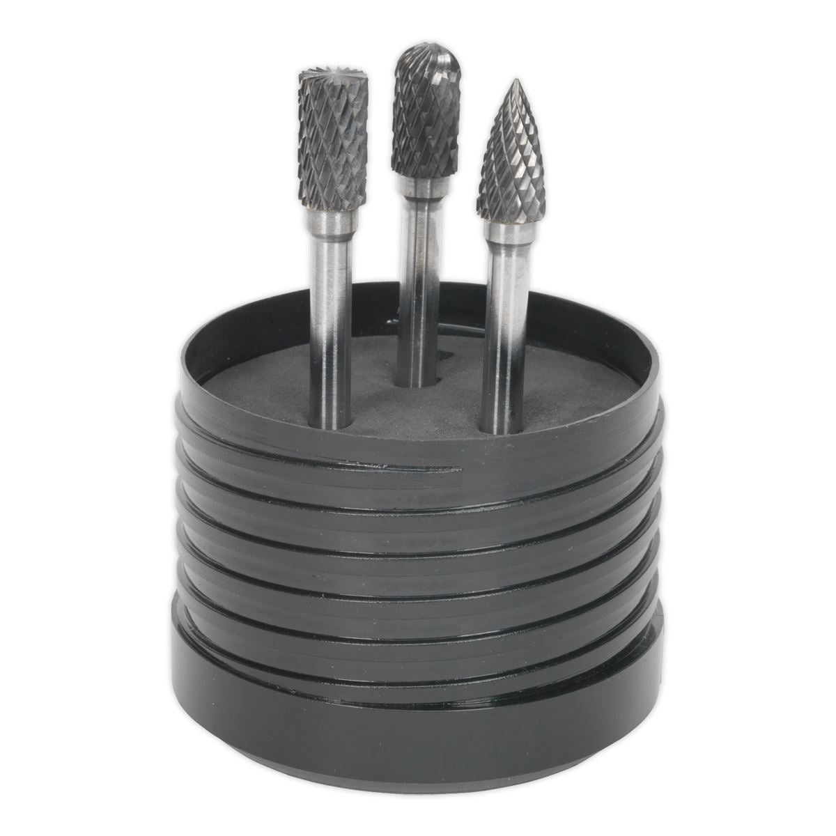 Tungsten carbide rotary store burr set