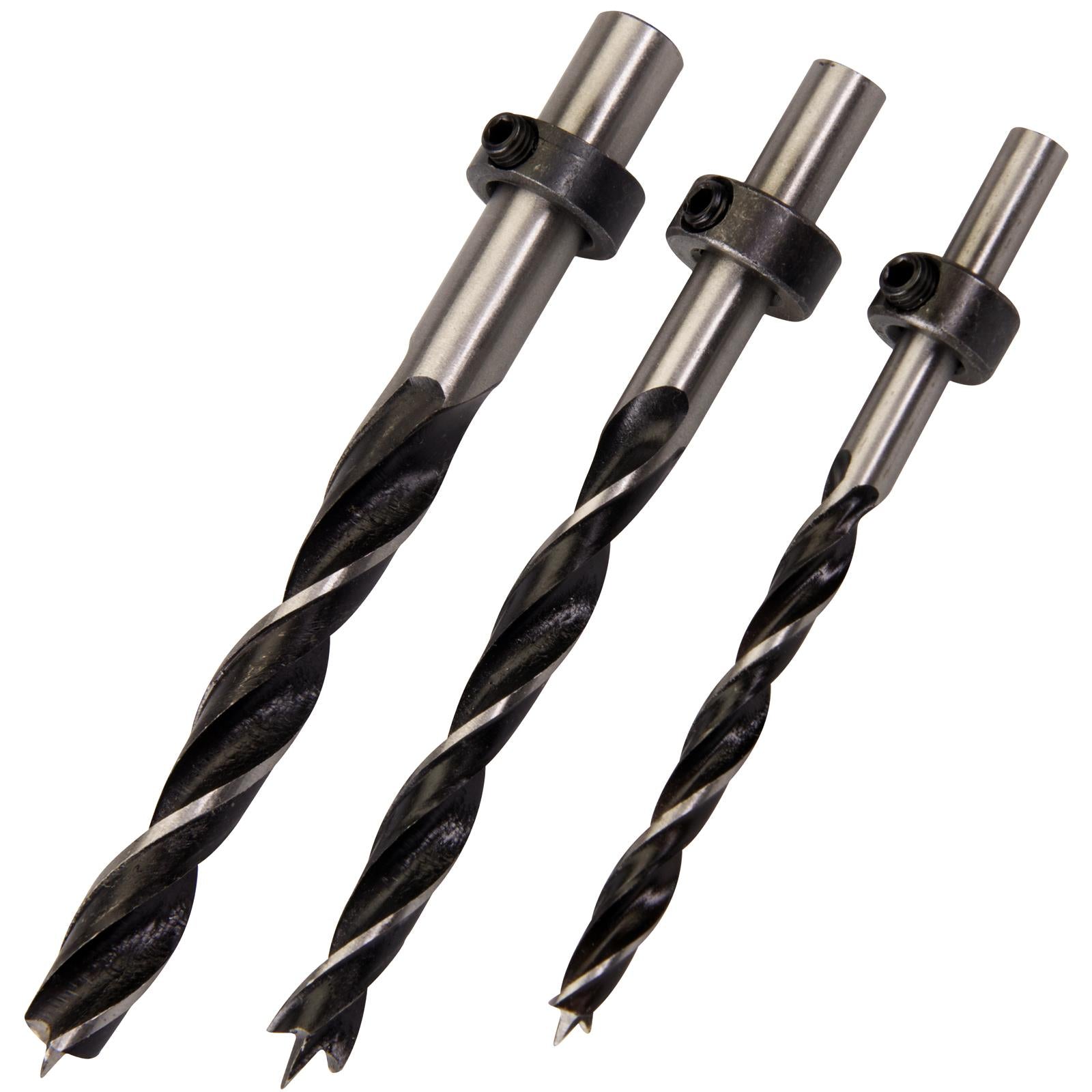 Silverline 3 Piece Dowel Drill Set 6, 8 & 10mm Wood Timber Joinery Lip Spur