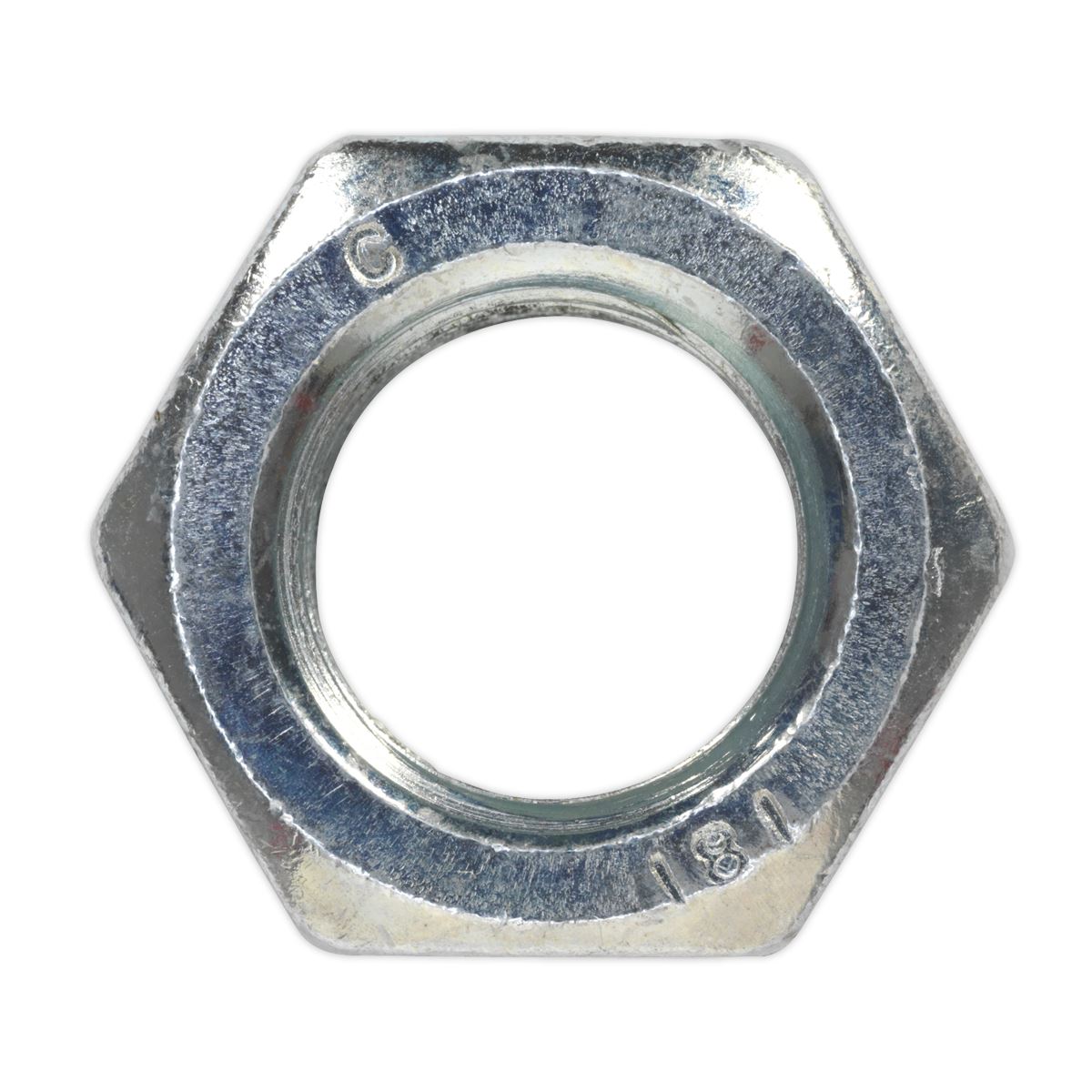 Sealey Steel Nut DIN 934 - M20 Zinc Pack of 10