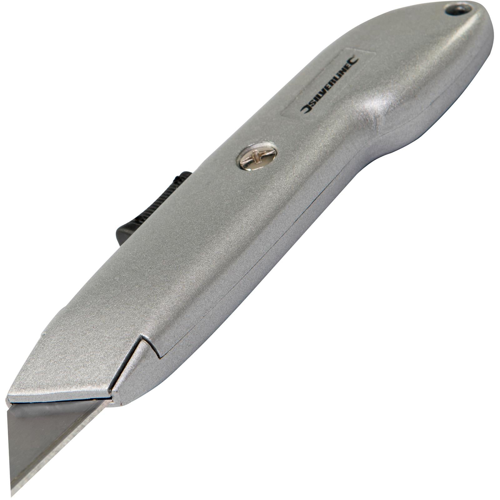 Silverline Automatic Retractable Safety Knife 140mm Cutting Blade