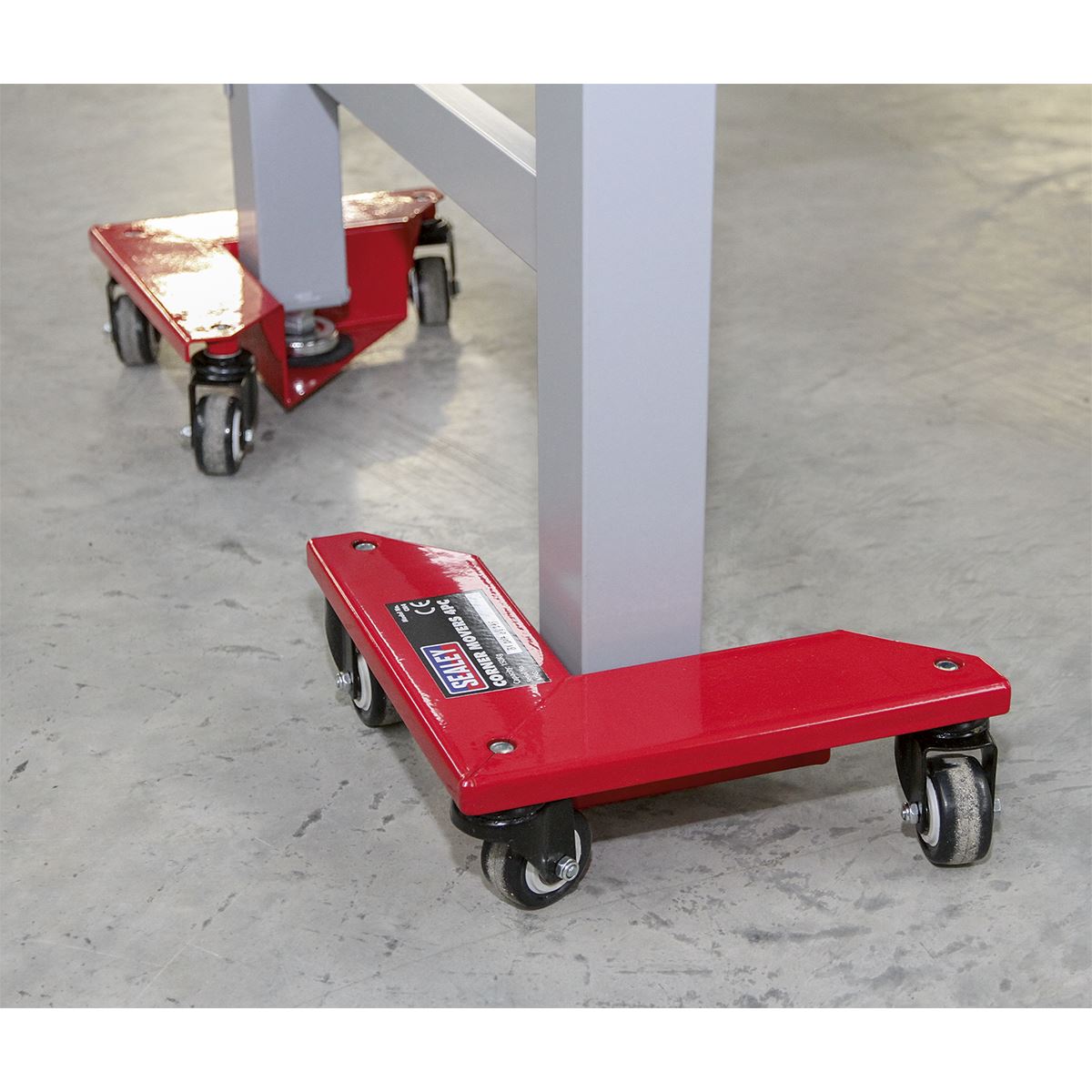 Sealey Corner Transport Dollies Set of 4 - 150kg Capacity
