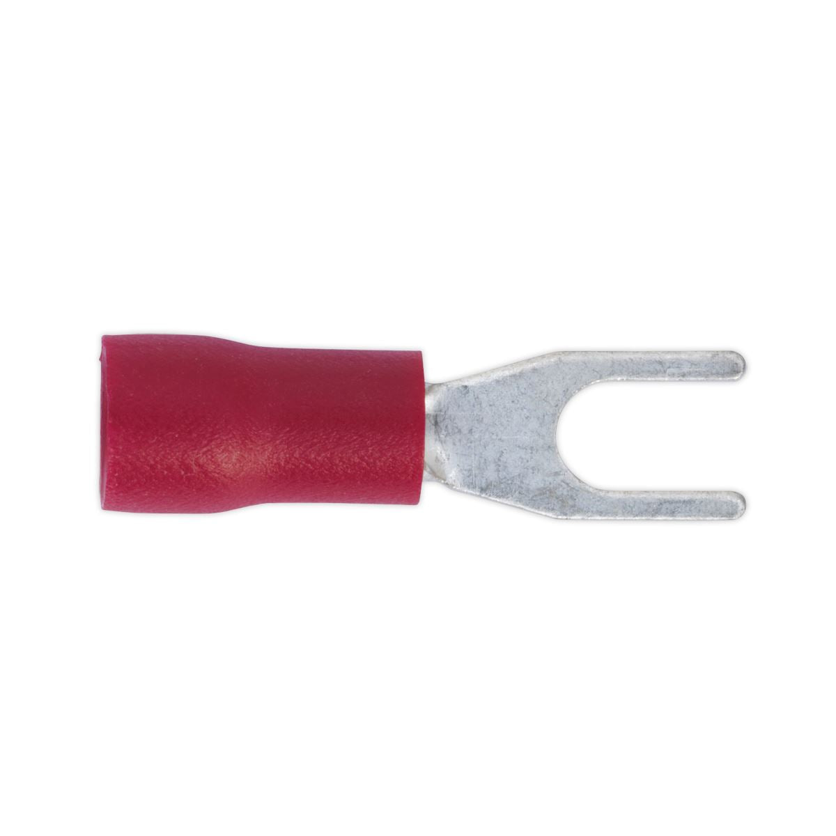 Sealey 100 Pack 3.7mm (4BA) Red Easy Entry Fork Terminal