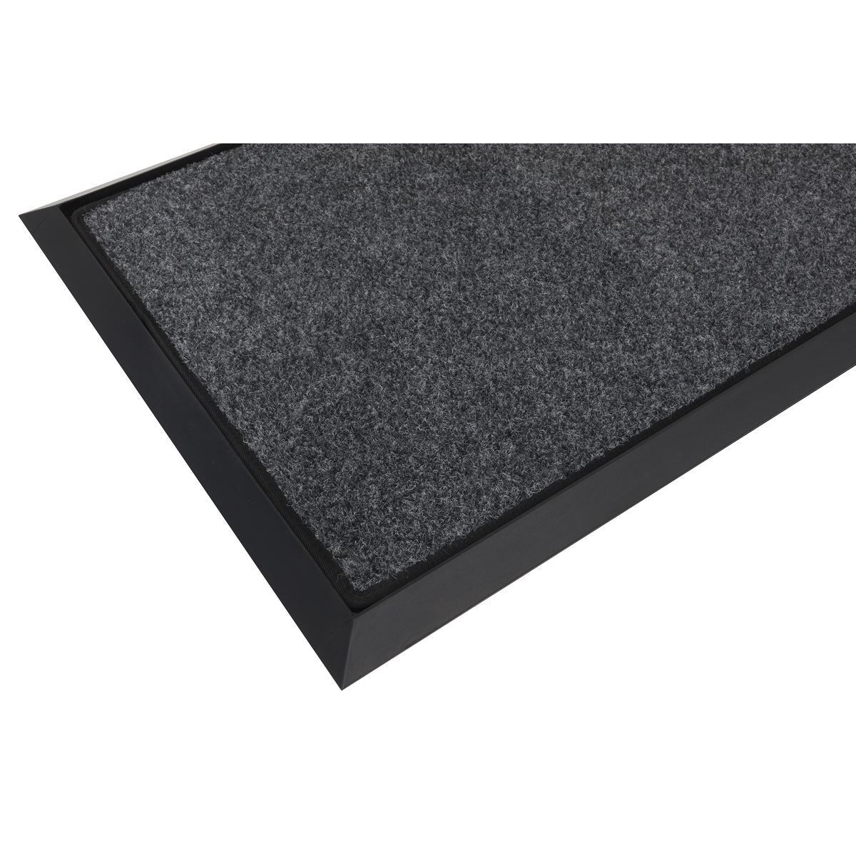 Sealey Rubber Disinfection Mat With Removable Polyester Carpet 450 x 750mm