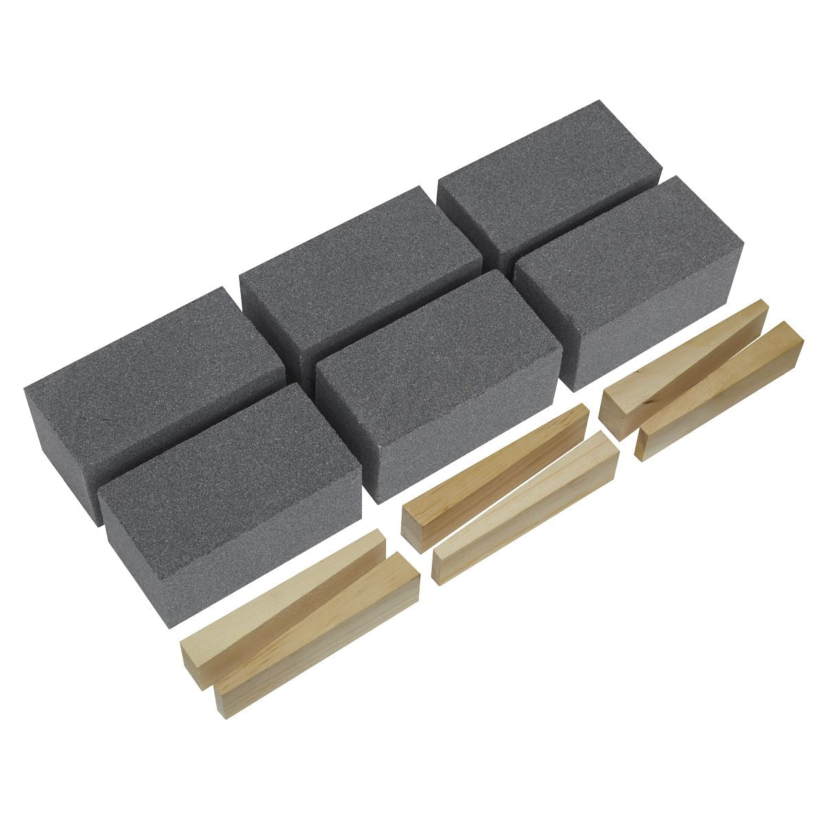 Worksafe by Sealey Floor Grinding Block 50 x 50 x 100mm 60Grit - Pack of 6